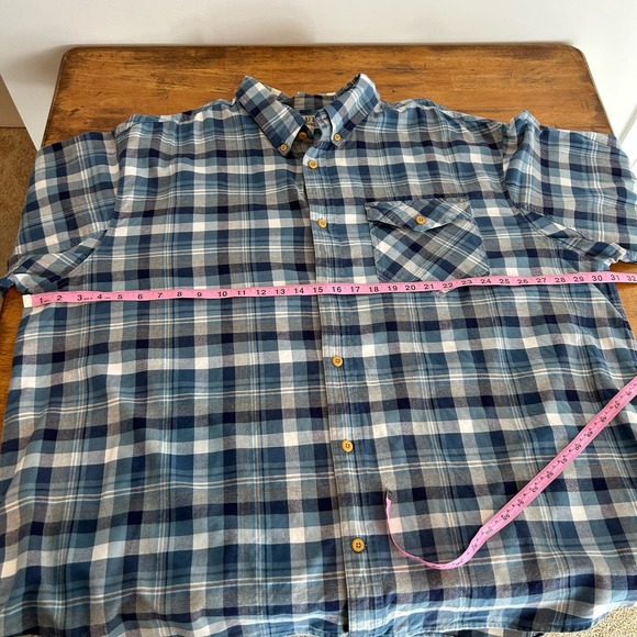 Duluth Trading Co. Size 3XL Blue Plaid Flannel Button Down Long Sleeve Shirt - Picture 14 of 14